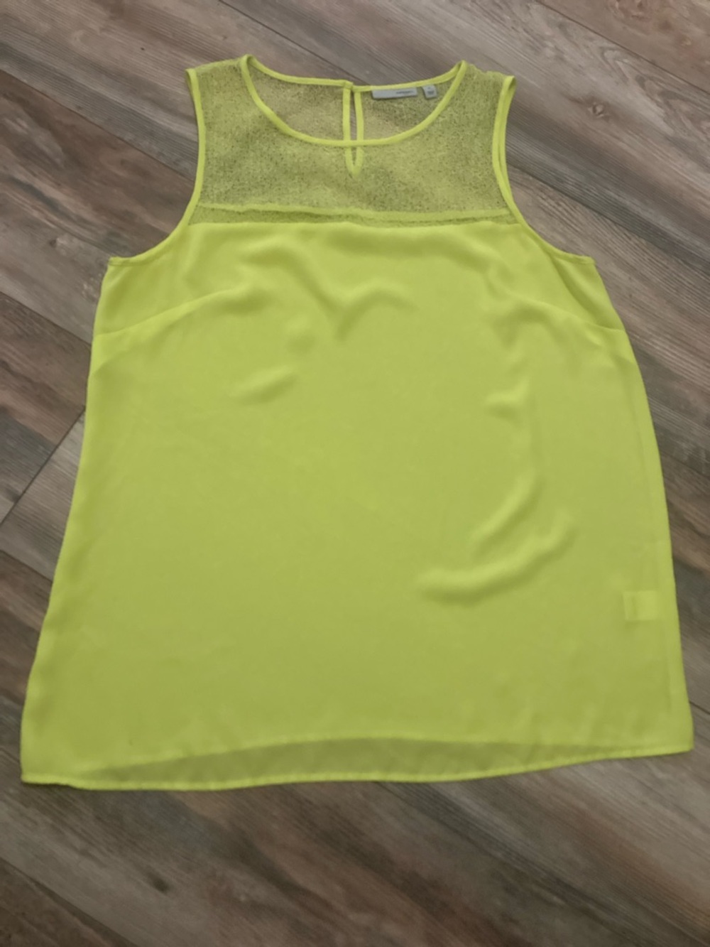 Halogen Women’s Highlighter Neon Yellow Sleeveless Top Size M